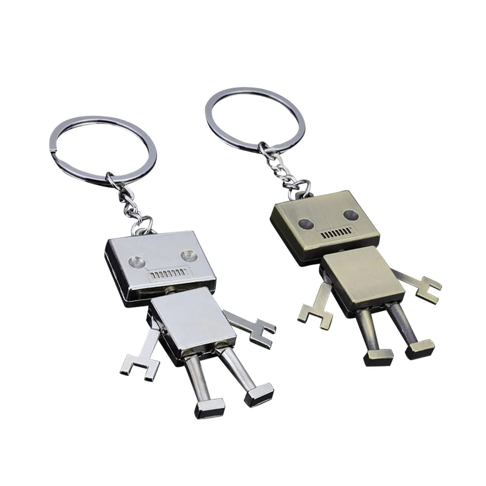 2 шт металлический робот-Брелок фигурка брелка для ключей металлическая ...