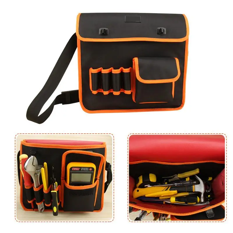 

Shoulder Canvas 35CM Large Multi-Function Repair Hardware Tool Shoulder Bag Electrician Tool Kit Storage Bag