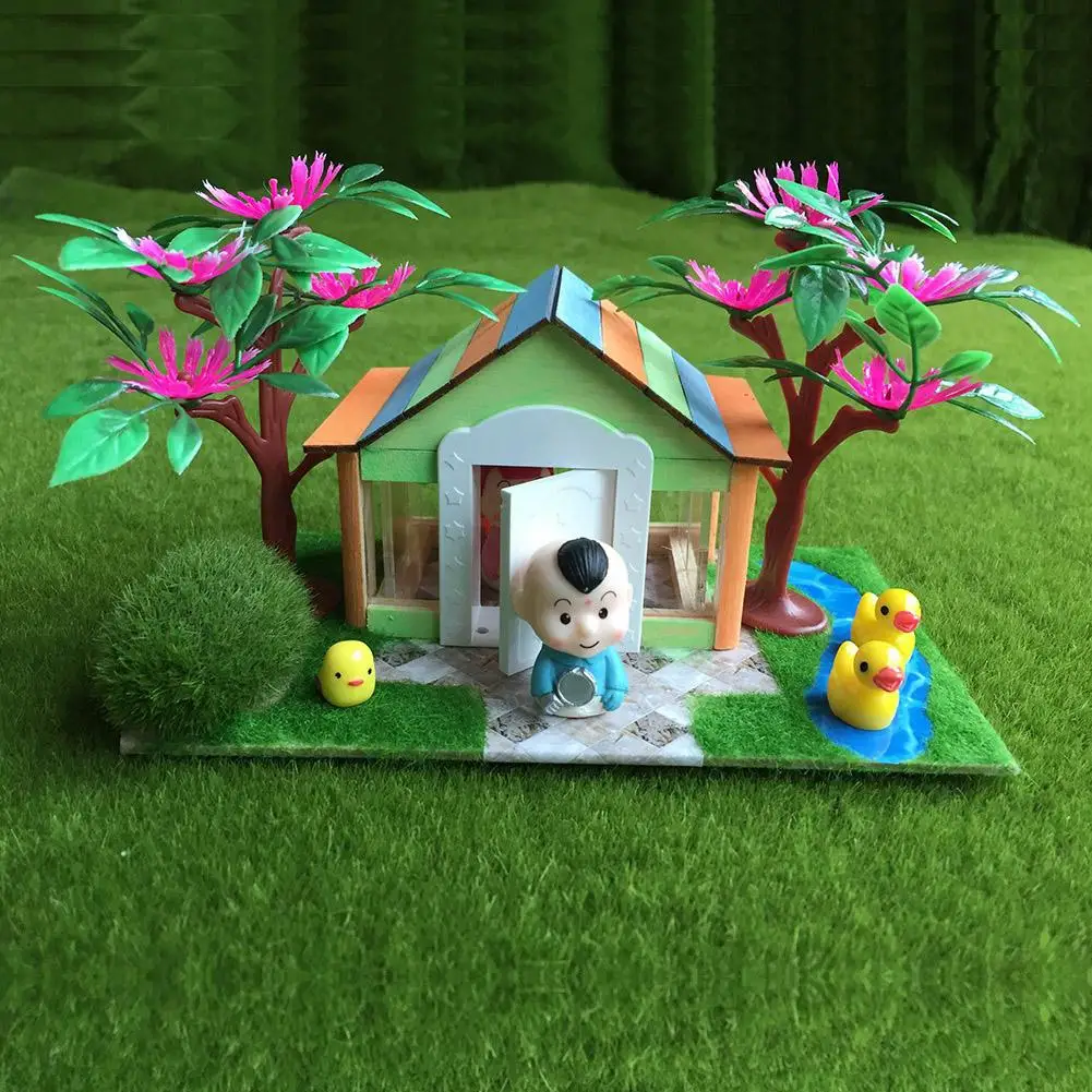 Новинка DIY Миниатюрные домики модель детей ручной работы куклы дом Садовая мебель 3D Деревянный кукольный домик рождественские подарки игрушки для детей