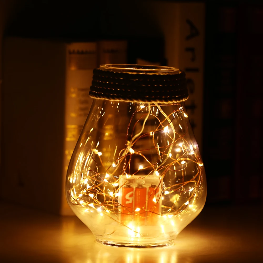 

3M 30 Lights LED Copper Wire String Lights Christmas Wedding Decoration Lights Battery Operate Twinkle Lights
