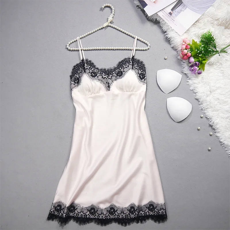 

Modis Women Sexy Night Dress Lace Lingerie Deep V Solid Sling Sleep Dress Sexy Gecelik Mujer Nighty For Ladies Baby Doll Nighty