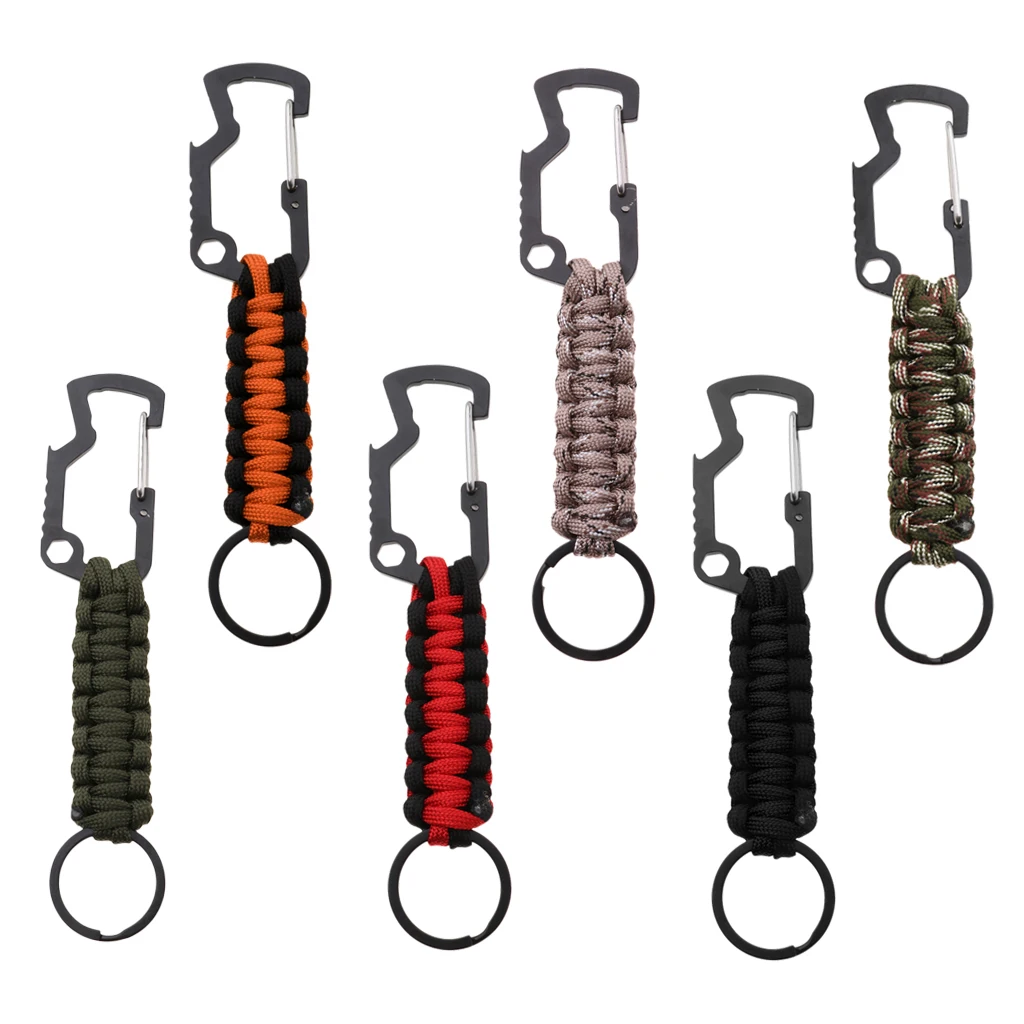 

Zinc Alloy Paracord Survival Keychain Lanyard Hook Multifunctional Tools Backpack Accessories