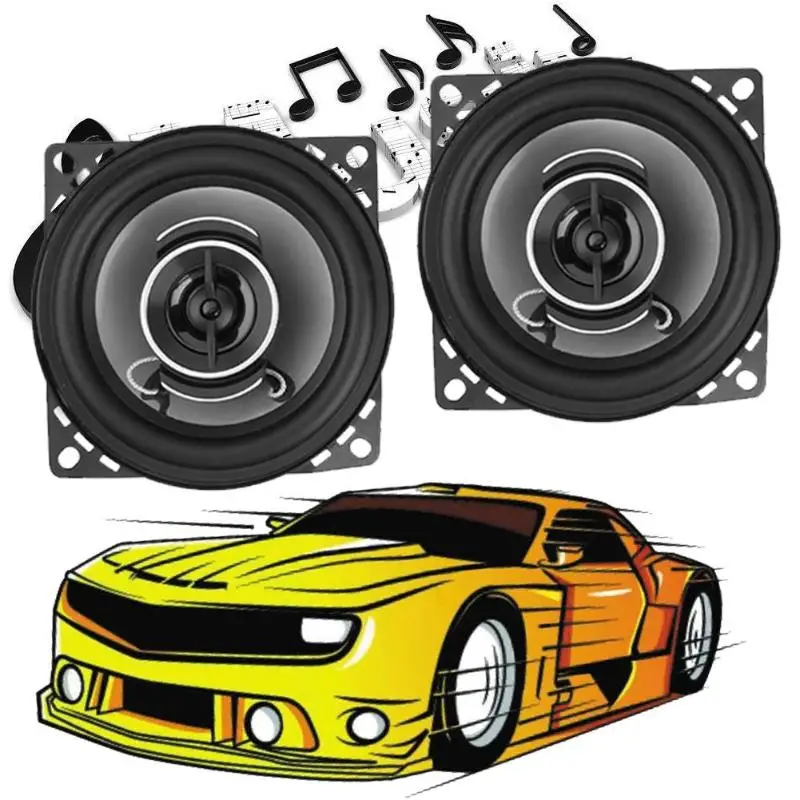 

VODOOL 2Pcs 4 inch 350W Auto Car Speaker Car Coaxial Speakers Replacement Audio Car Music System Louder Speakers Araba Hoparlor