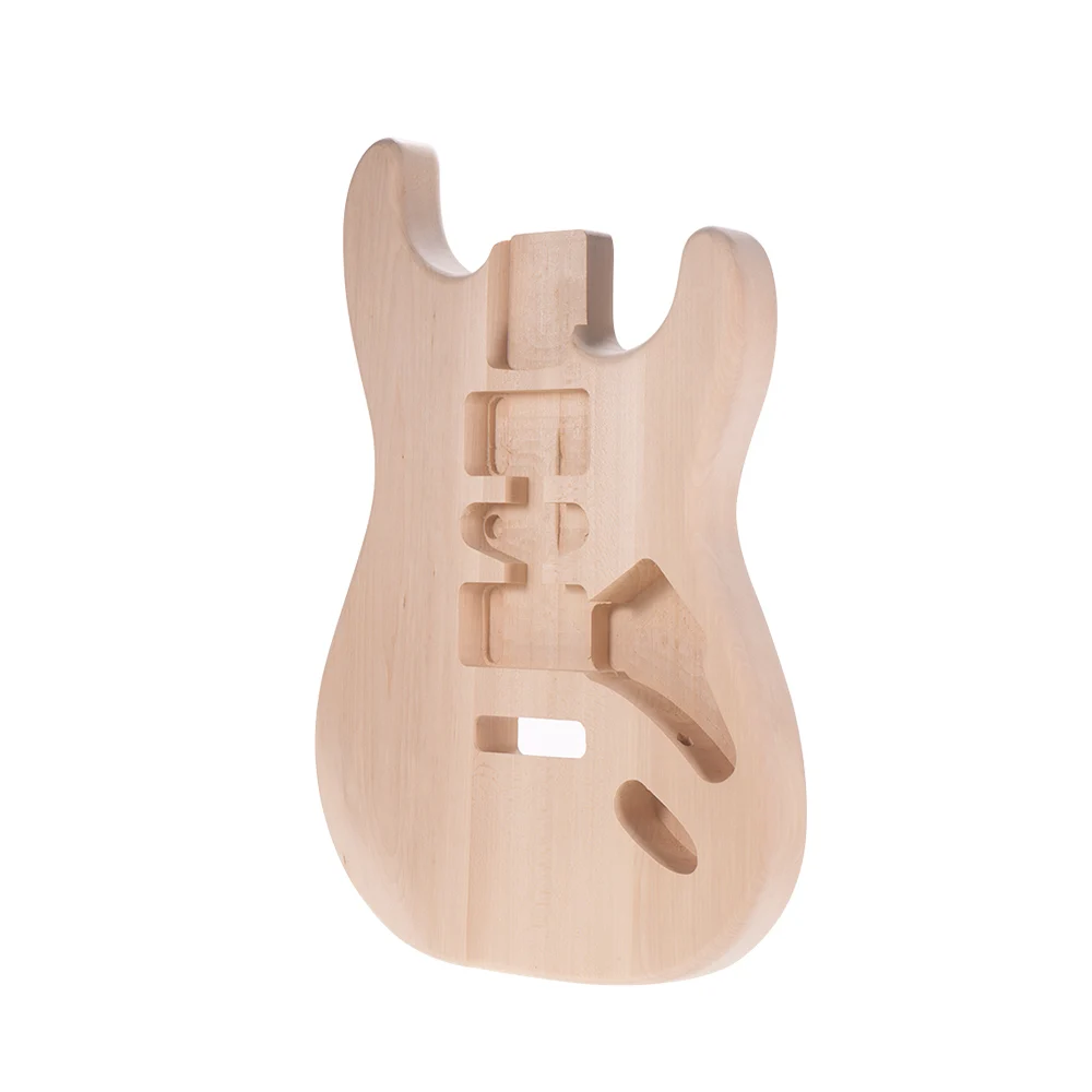 

Muslady ST01-TM Unfinished Handcrafted Guitar Body Candlenut Wood Electric Guitar Body Guitar Barrel Replacement Parts