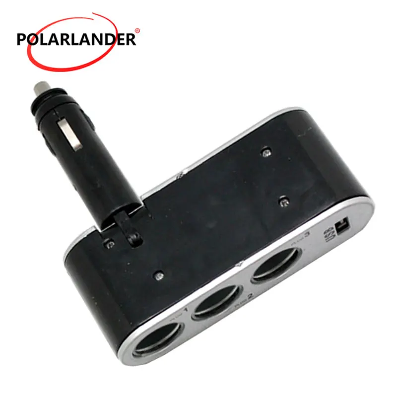 

Socket Plug Splitter Power Charger For Universal USB Car-Charger With Power Indicator Auto Socket Adapter 3 Port Way 12V