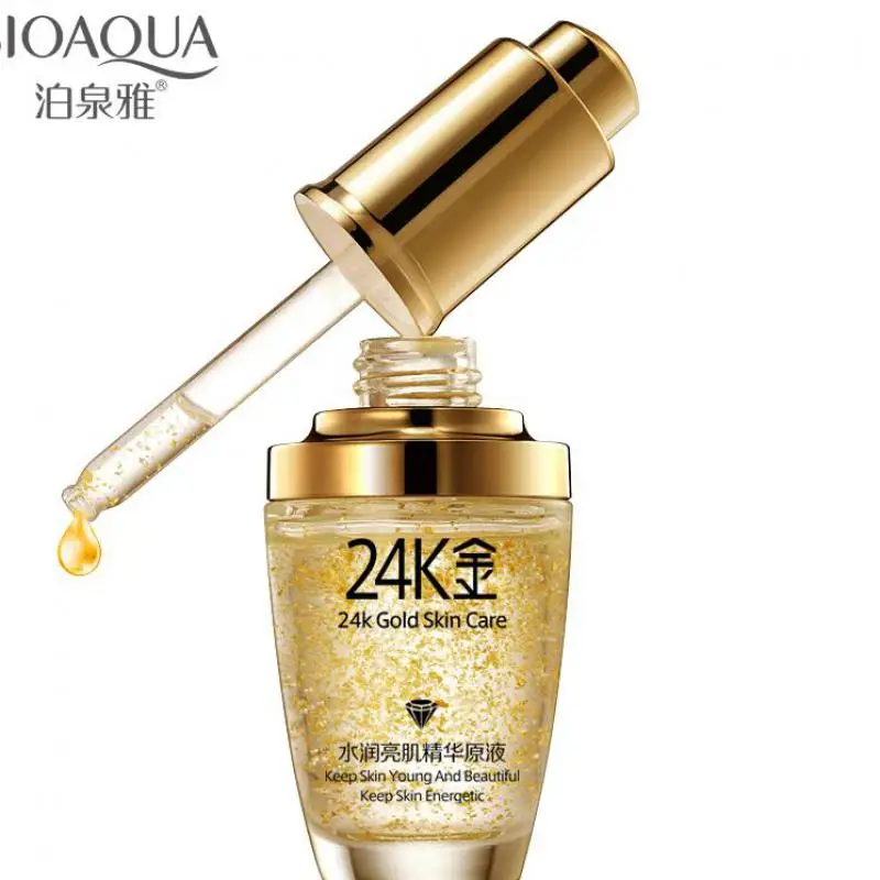 Новинка 2019 г. Женский антивозрастной крем для лица Bioaqua 24 k Gold отбеливающий