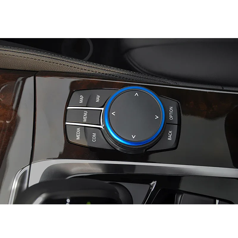 Автомобильный Алюминиевый iDrive мульти медиа меню ручка Крышка кольцо отделка