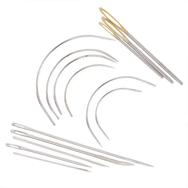 

14 Pieces Hand Repair Upholstery Sewing Needles Carpet Leather Curved Canvas