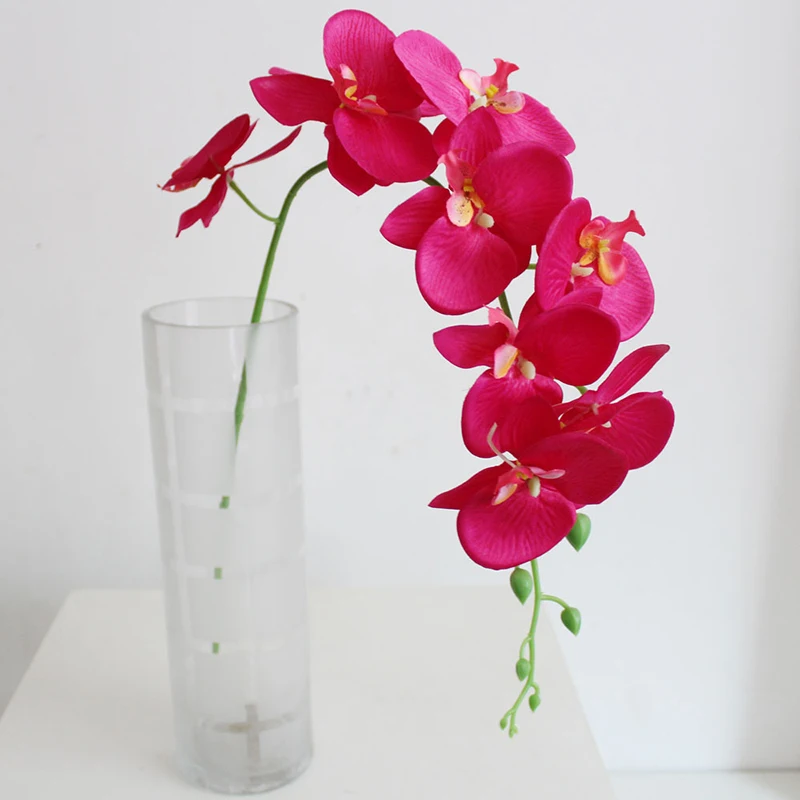 1 Bouquet of Artificial Flower High Quality Silk Butterfly Orchid Flower decoration for home wedding dining room table