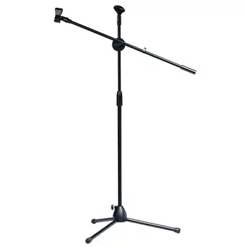 

Metal Floor Stand Microphone Holder Set Music Stand Tripod Racket for Stage KTV Outdoor Performance
