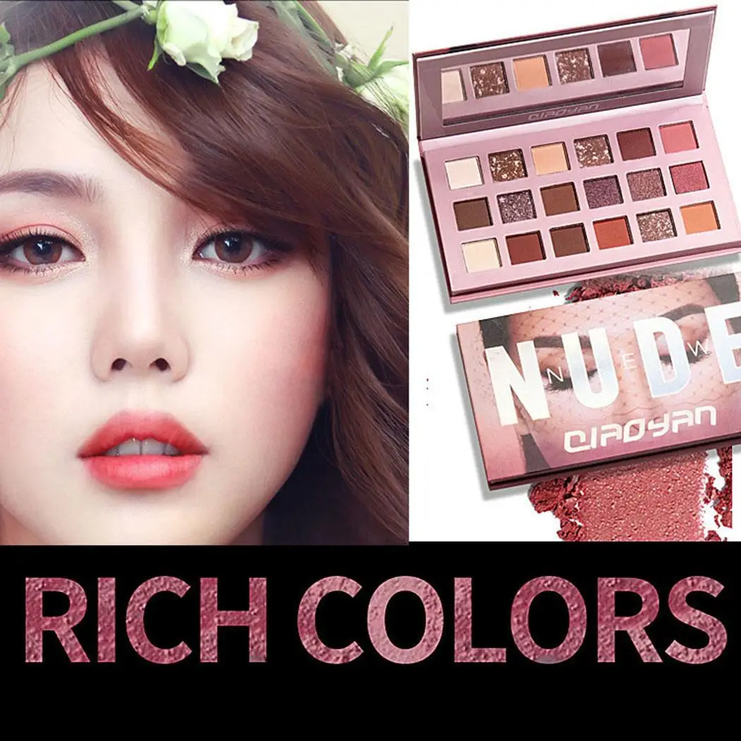 

18 Colors Professional Eyeshadow Palette Shimmer Matte Casual, Party, Dating Eye Makeup 182g China Cosmetics