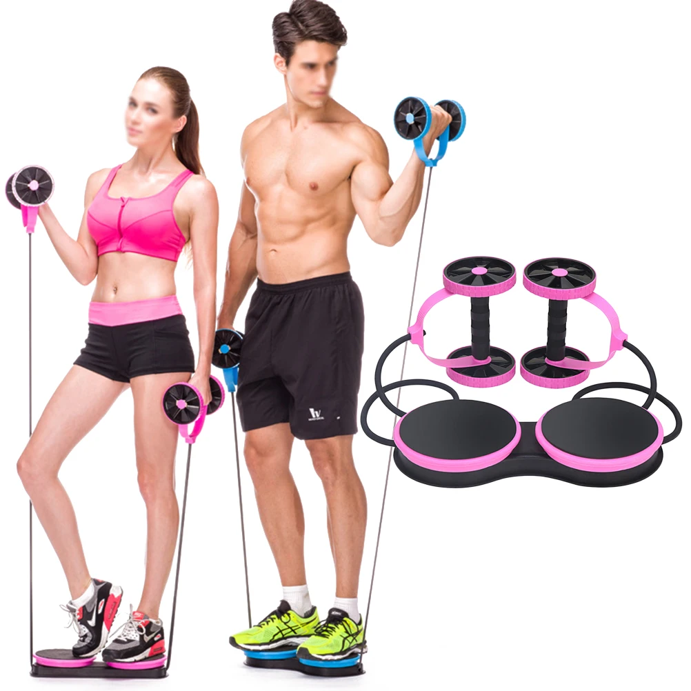 

Health Belly Wheel Multi Function Body Healthy Thin Slimming Fitness Wheel Roller Tension Rope Mute Pull Rope Abdomen Device