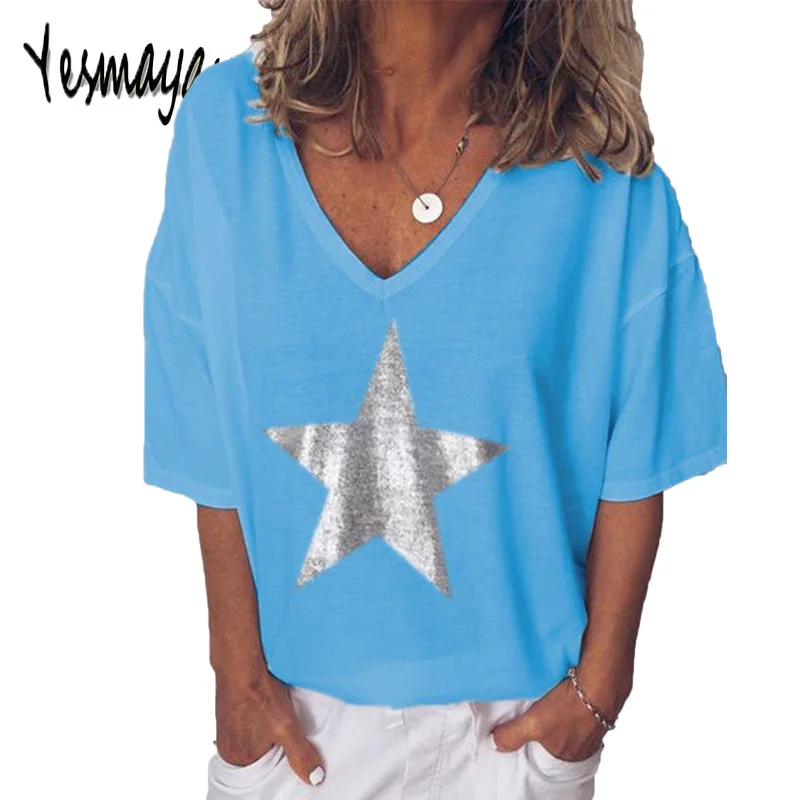 

T Shirt Women Plus Size 5XL Short Sleeve Casual Summer Tee Top Tshirt Femme Candy Colors Camiseta Mujer Verano 2019 Shirts Women