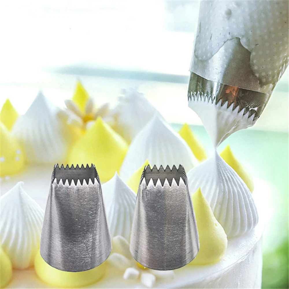 

Large Size Square Icing Piping Nozzles Cake Decorating Pastry Tip Sets Dessert Decorations Fondant Cake Mold Tools New