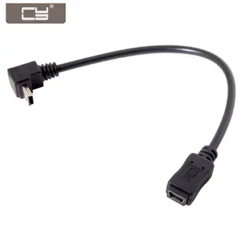 

Chenyang Mini USB to Mini USB Cord Mini USB Cable GPS Mini USB 5P 90D Down Angled Male to Female Extension Cable 0.2M 10pcs/lot