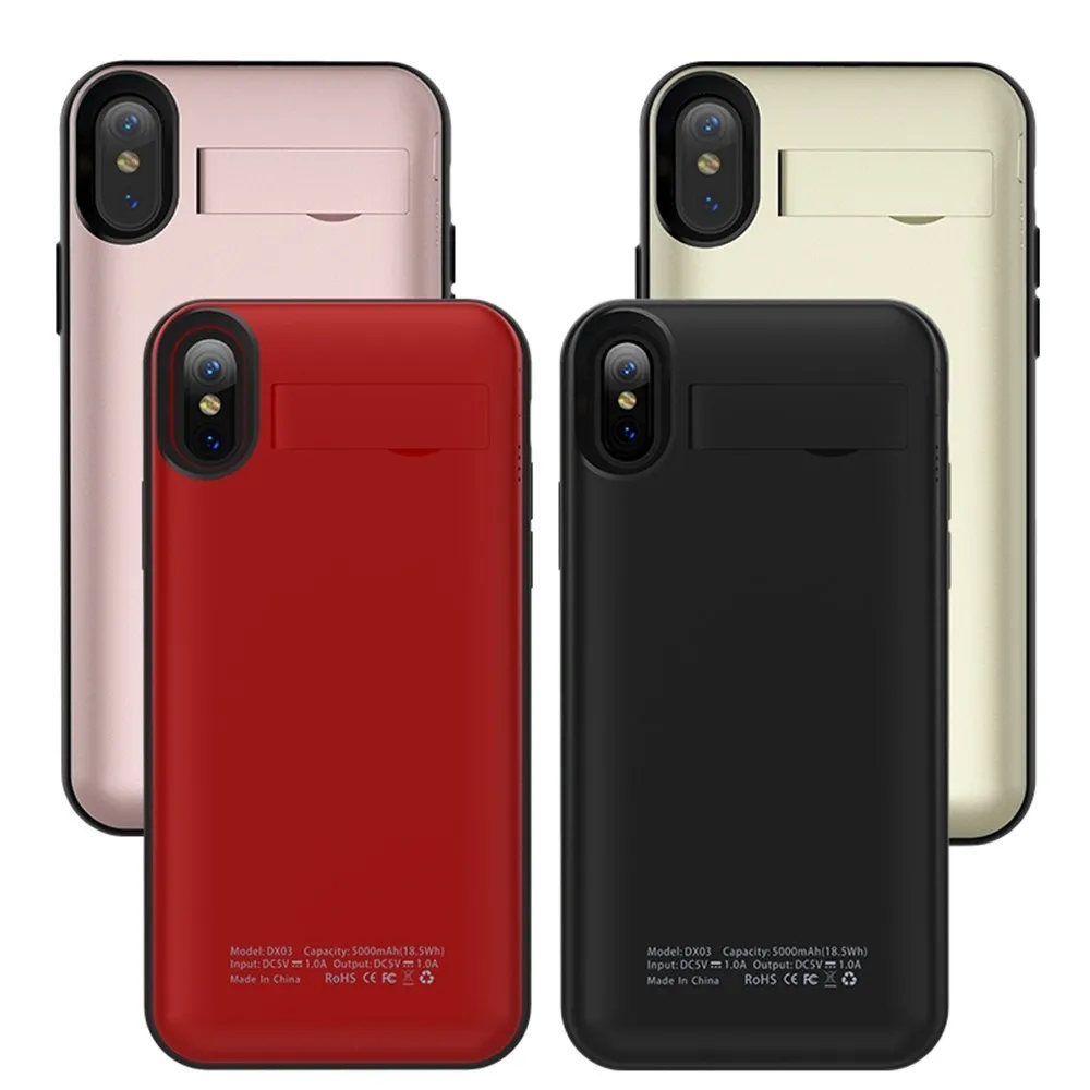

Suqy qi wireless charger External 5000mAh Battery Charger Case for iphone 8 8plus x Power Bank Cases Backup Cover Battery Case