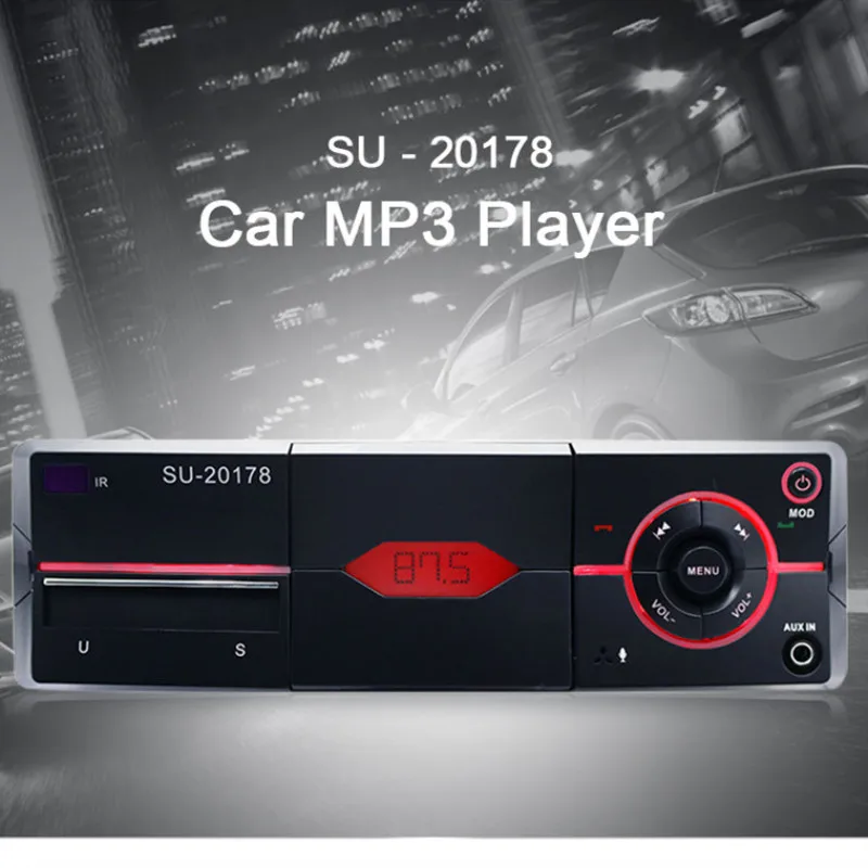 SU 20178 1 Din автомобильный Радио MP3 плеер Bluetooth 4 0 FM AUX аудио Handsfree мультимедийный