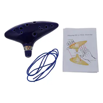

FSTE-12 Hole Ocarina Ceramic Alto C Legend of Zelda Ocarina Flute Blue Instrument