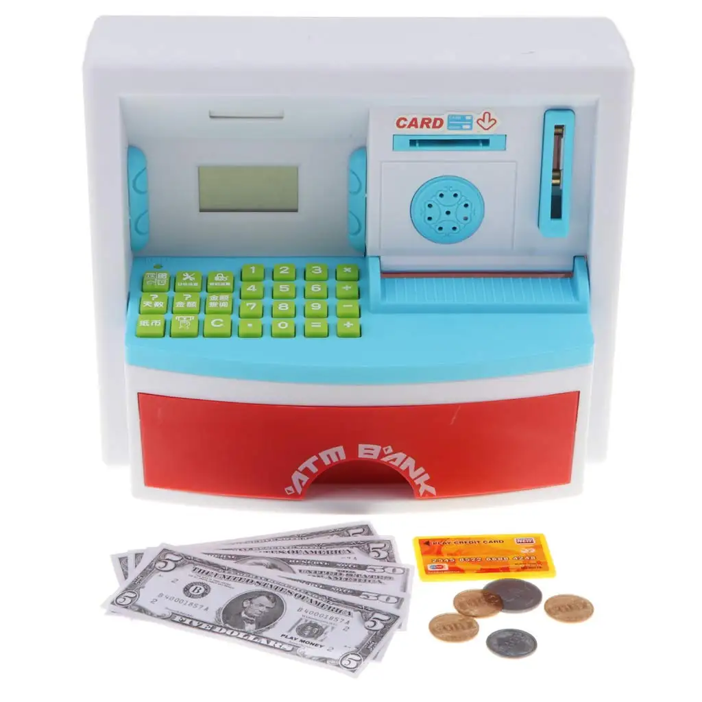 Электронный миниатюрный Банкомат Банк наличные машины Ролевые Игры развивающие игрушки подарки для детей малышей