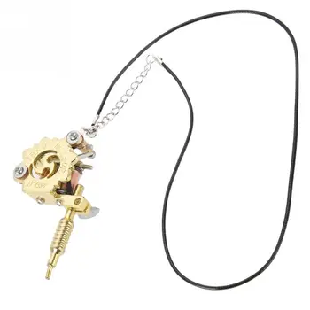

Alloy Mini Tattoo Machine Pendant with Real Coils Necklace Tattoo Supply Keychain As Pendant Ornament Gift Craft