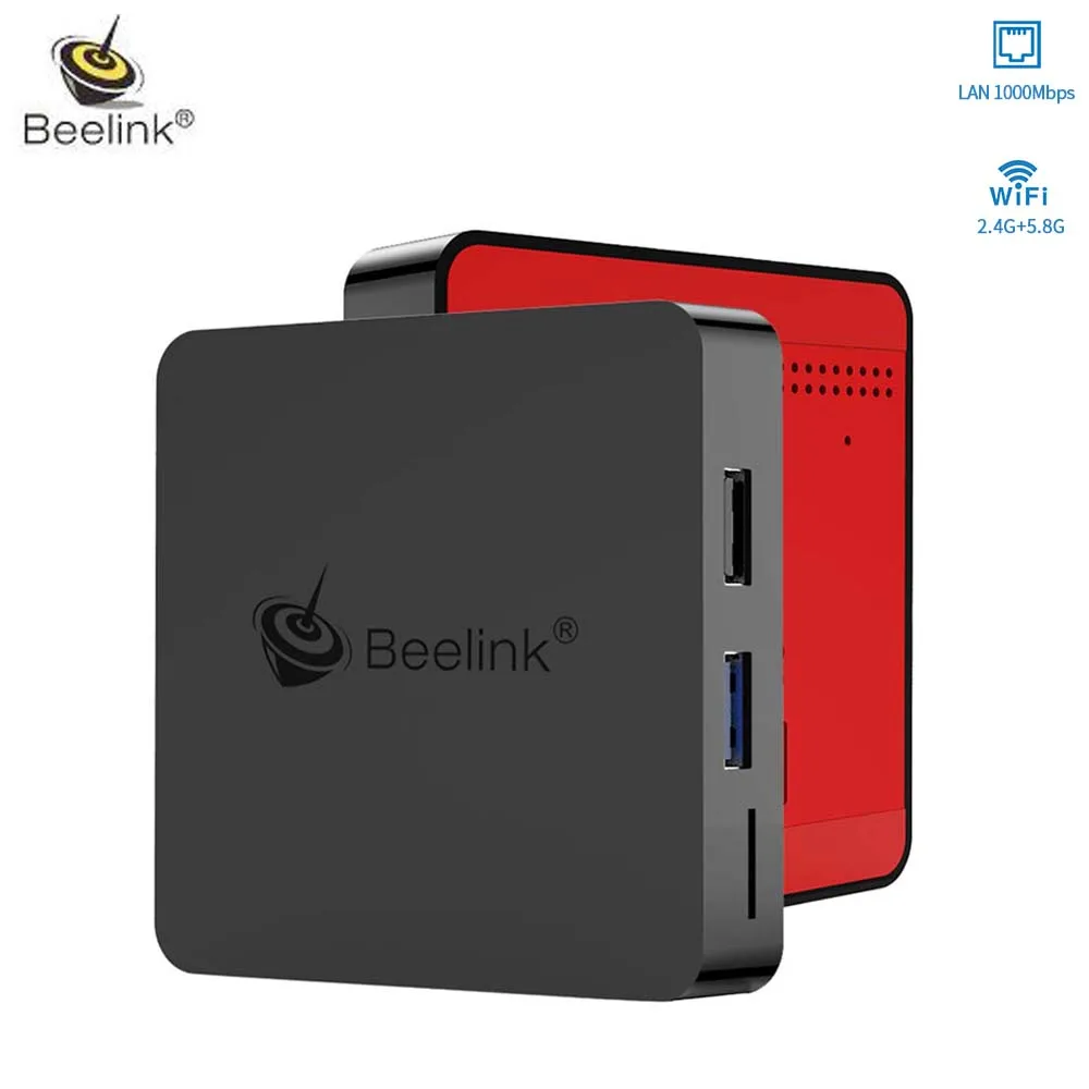 Мини ТВ-приставка Beelink GT1 Amlogic S905X2 Android 8,1 tv Box 4G DDR4 32G BT 4,0 Dual Wifi HDMI 2,0 телеприставка с голосовым управлением