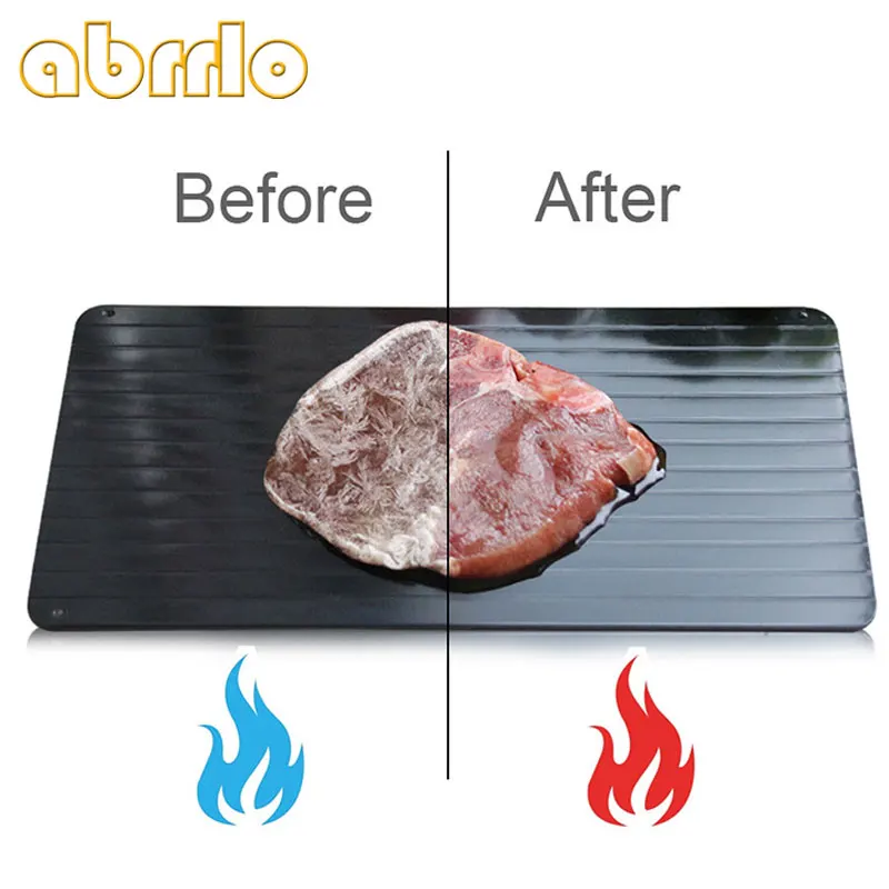 

Abrrlo Fast Defrost Tray Thaw Food Meat Fish Chicken In Minutes Quick Defrosting Plate Board Defrost Kitchen Gadget Tool
