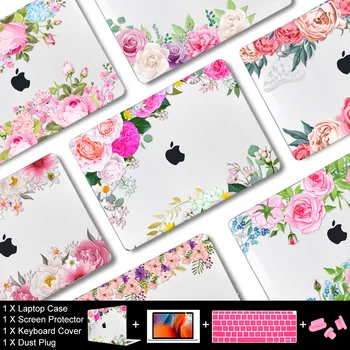 

Laptop Case for MacBook Air Pro Retina 11 12 13 15 for mac book Pro 13.3 15.4" 2019 Touch bar + Screen Protector Keyboard Cover