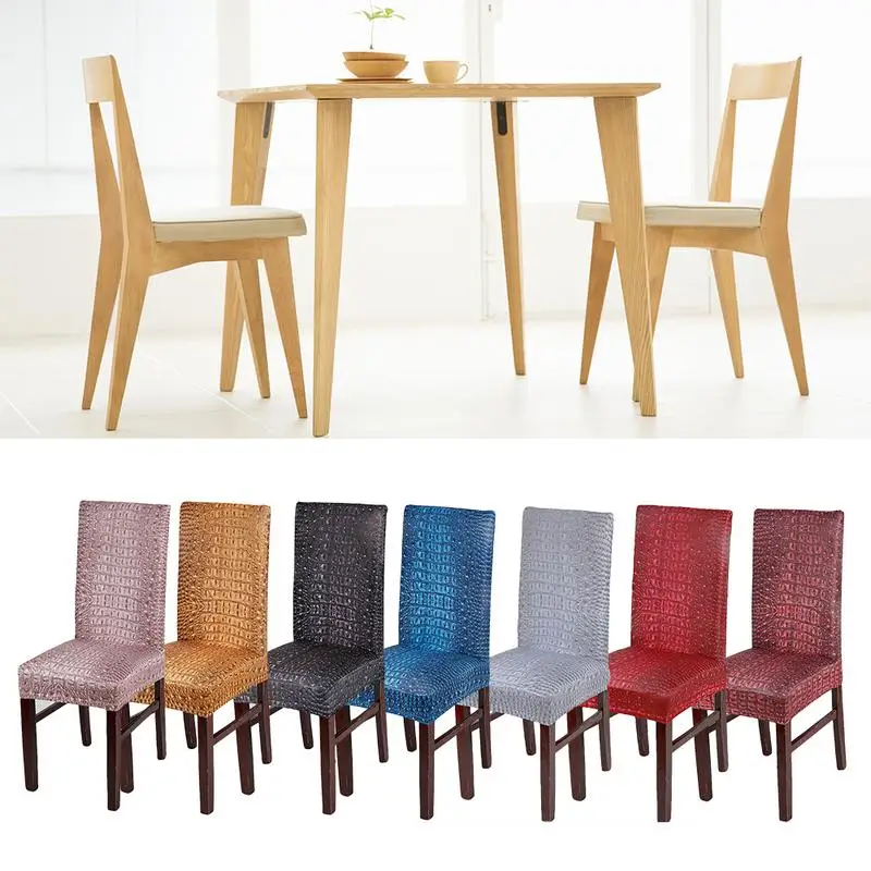 

Leather Seat Cover Digital Printing Milk Silk Elastic All-Inclusive Chair Cover Waterproof Oil-Proof Chair Cover