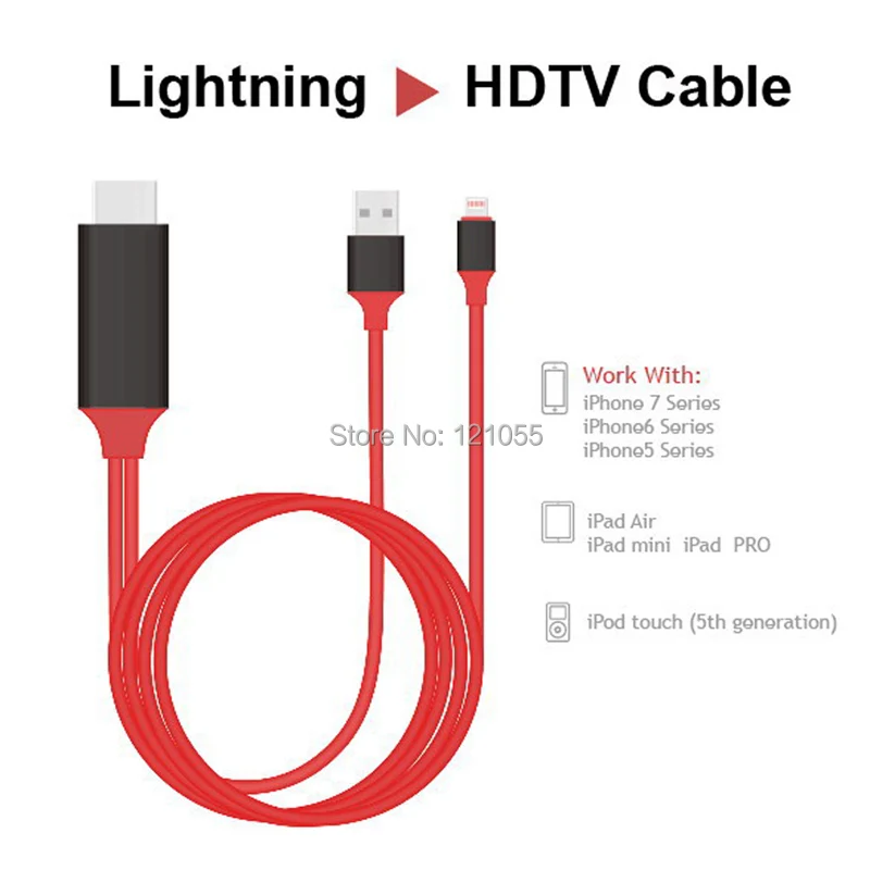 USB адаптер HDTV для lightning HDMI кабель iphone X/XS/8 plus/7/6s/6/5s конвертер ipod ipad для ТВ видео проектор AV цифровой адаптер