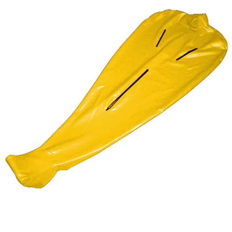 Латексный резиновый двухслойный спальный мешок боди желтый комбинезон размер XXS-XXL