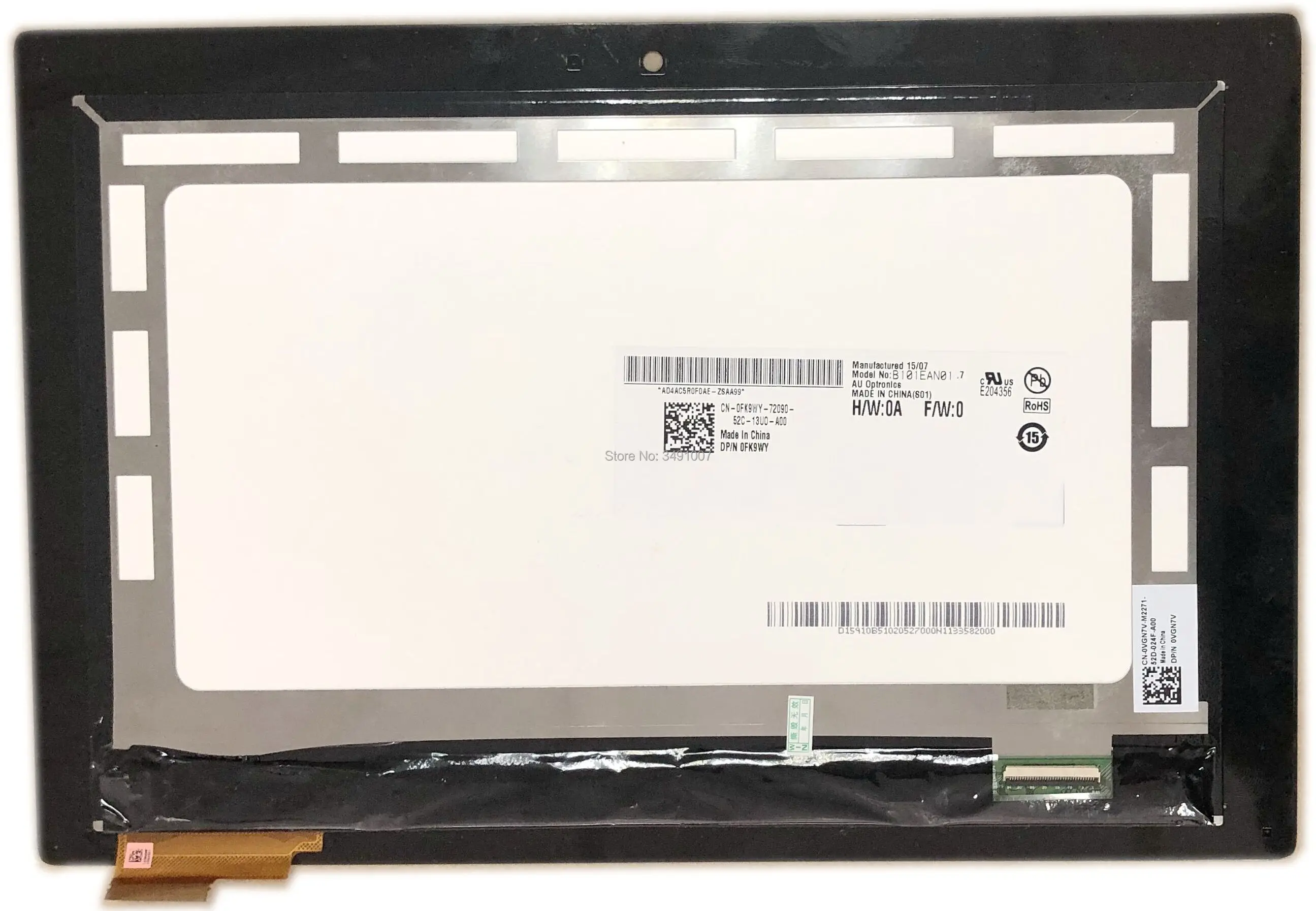 ЖК-дисплей для Dell Venue 10 Pro 5055 5050 черный TOM10069 V1.1 B101EAN01.7 светодиодный сенсорный экран