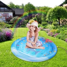 Синий водный спрей коврик подушка надувной игровой коврик для новорожденного ребенка подушка для игровой воды Подушка лето горячая распродажа