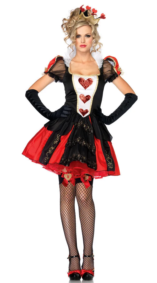 Alice in Wonderland Royal Queen Of Heart Costume For Women Halloween ...