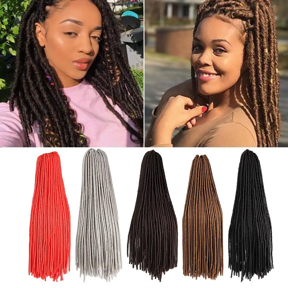 

Dreadlocks Hair Extension Crochet Braids Soft Faux For Women And Men Handmade Dreads Kanekalon Braiding Hair Crochet Hairstyles