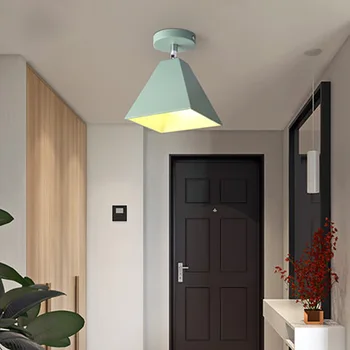 

Nordic Style Simple Trapezoid Passing Lamp Corridor Porch Balcony Creative Background wall Led Ceiling Light