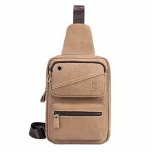 Для мужчин ретро кожа Корова Слинг Грудь сумка через плечо сумка бизнес путешествия с разъемом для наушников