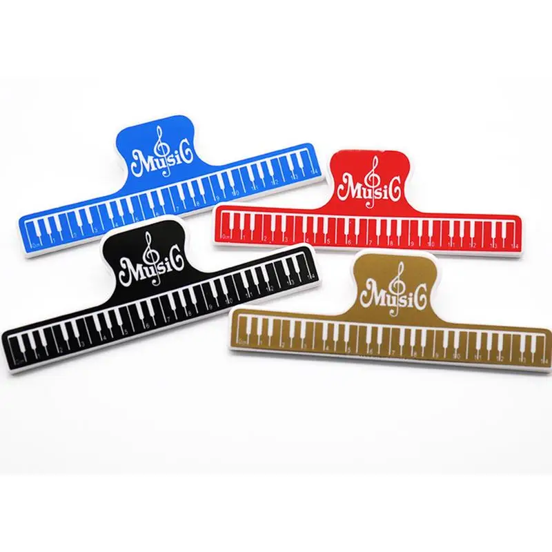 

1pc 15cm/5.9in ABS Music Sheet Clip Book Holder Music Score Fixed Clips for Guitar Violin Piano Player Office Supplies