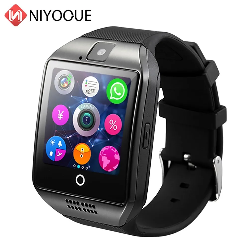 Умные часы Q18 с поддержкой Sim карты и удаленной камерой для IOS Android Wear Wach PK DZ09 GT08