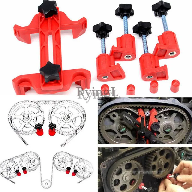 

Y1G 5 Pcs Universal Cam Camshaft Lock Holder Car Engine Cam Timing Locking Tool Set