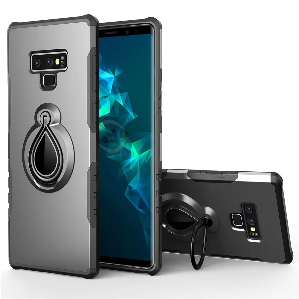 

mobile cell phone holder magnetic hybrid bracket dual layer Raindrop case FOR SAMSUNG Galaxy note 9