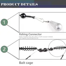 Монтажная цепь 30 г/35 г рыболовная струна крючок Приманка клетка свинцовая подвеска Морская рыбалка Профессиональный колючий крючок высокомощный струнный крючок