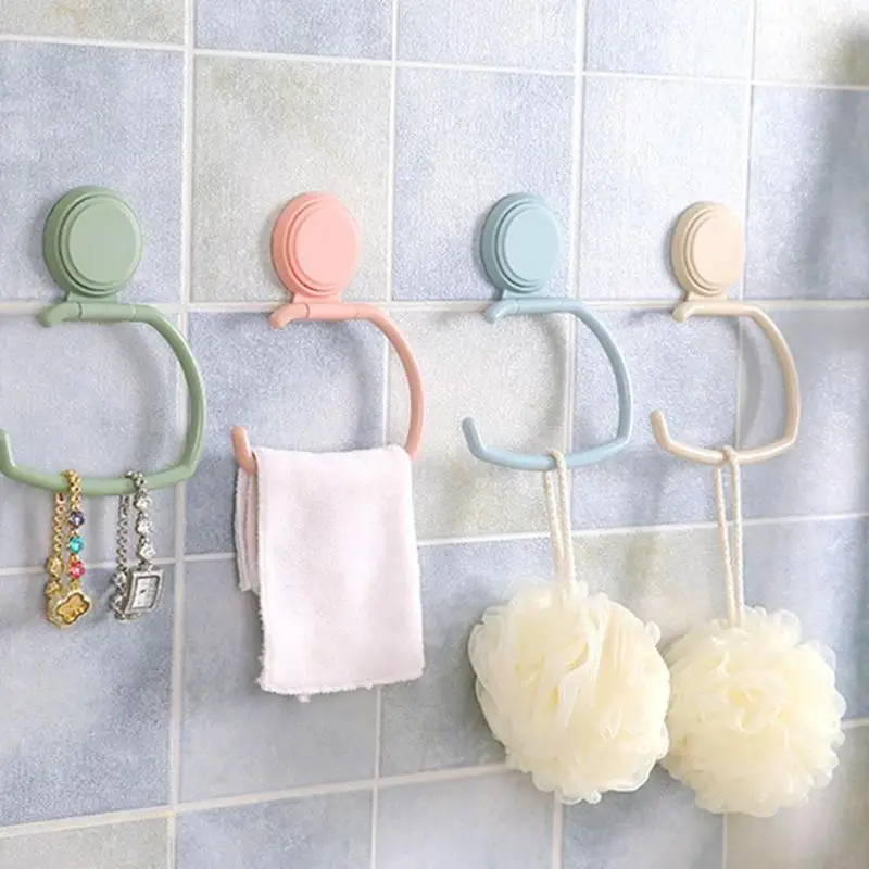 

1 Pcs Traceless Self-Adhesive Towel Hanger Bathroom Kitchen Organizer Storage Rack Shelf holder Shower Hanger Bathroom supplies