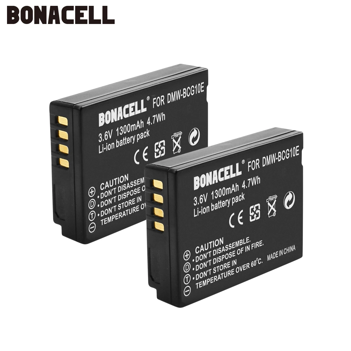 Bonacell 1300 мА/ч, DMW-BCG10 ДМВ BCG10 BCG10E Камера Батарея для цифрового фотоаппарата Panasonic Lumix DMC-3D1 DMC-TZ7 DMC-TZ8 DMC-TZ10 DMC-TZ18 L50