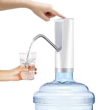 

Hot Selling Electric Pump For Water Usb Rechargeable Bottle Dispenser White Hand Water Pump Drinking Bottled Kitchen Tools