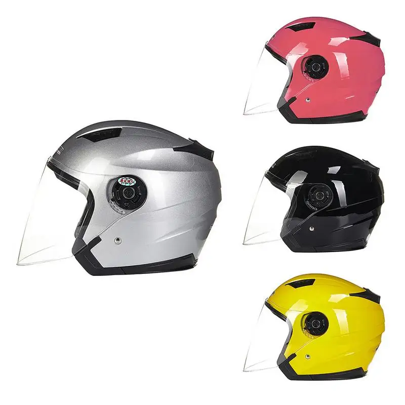 

4 colors winter motorcycle warm helmet Jiekai JK516 double mirror half helmet DOT standard helmet