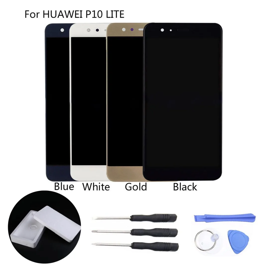 

For Huawei P10 Lite LCD Display Touch Screen Digitizer with Frame Tools For Huawei P10 Lite LCD Replacement Frame Accessories