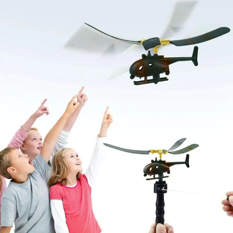 

Kids Toys Model Handle Pull Plane Aviation Funny Toy Helicopter For Children Baby Play Gift Model Aircraft Helicopter