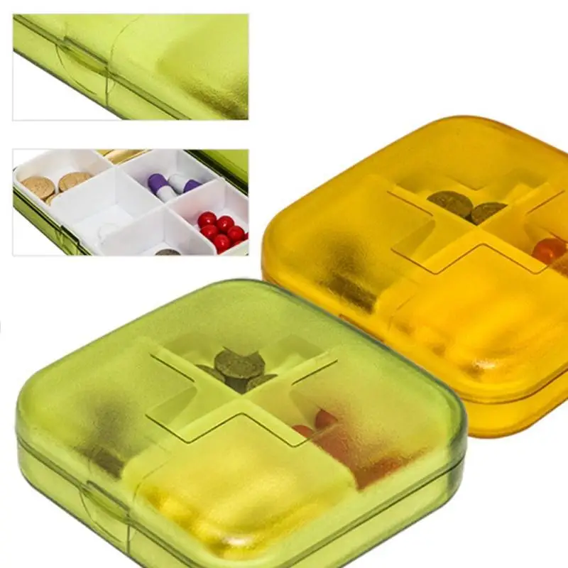 4 Grids/6 Grids Mini Portable Pill Box Drug Tablets Case Medicine Container Organizer Jewelry Storage | Красота и здоровье
