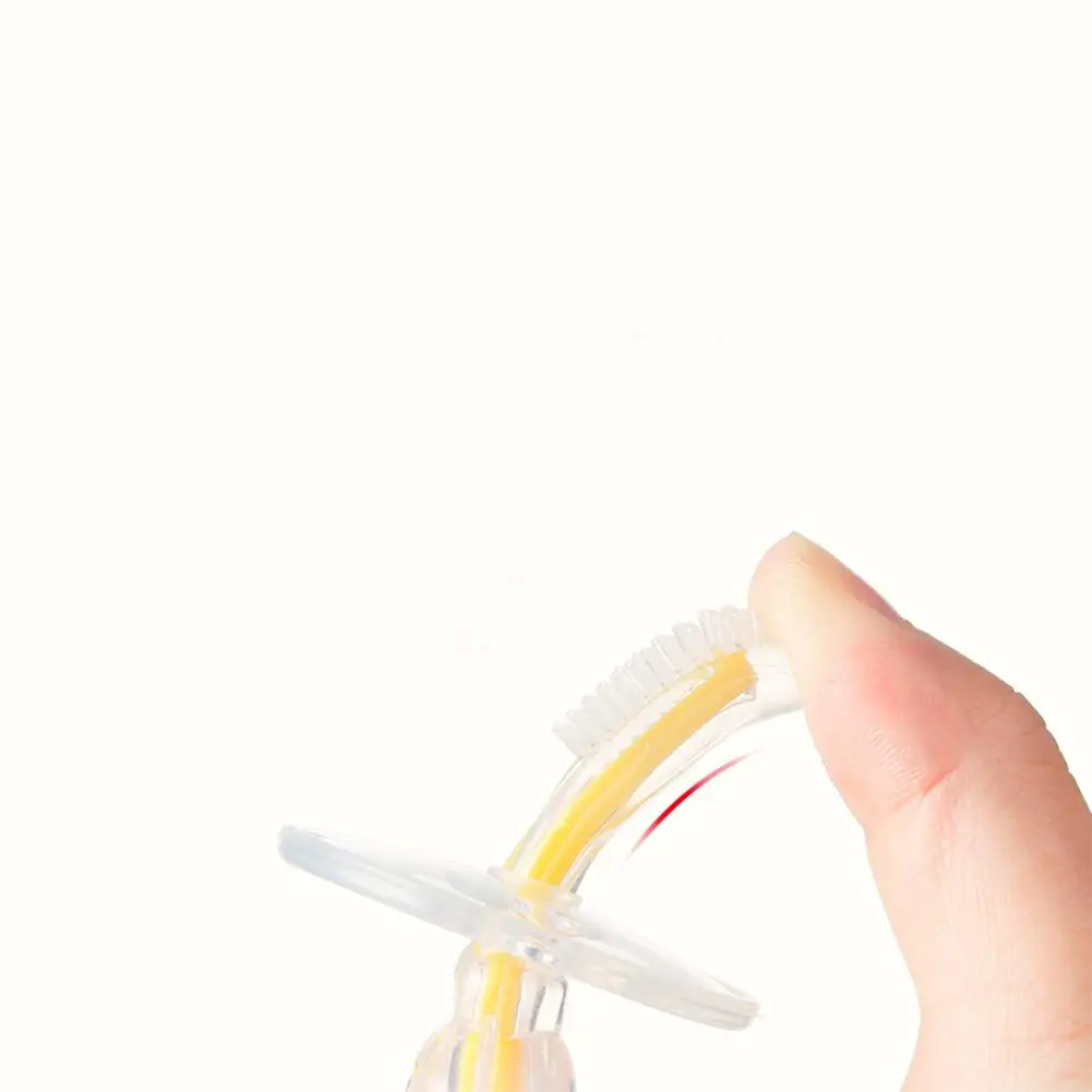 Kidlove Kids Мягкая силиконовая учебная зубная щетка для ухода за полостью рта с защитным круглым ломтиком