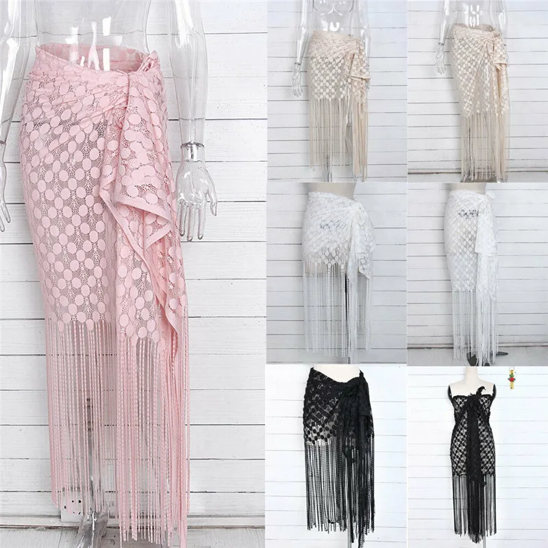 

Women's Fashion Lace Cutout Bikini Cover Summer Holiday Beach Sleeveless Maxi Dress